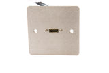 HDMI Outlet Plate Single Gang Brushed Steel