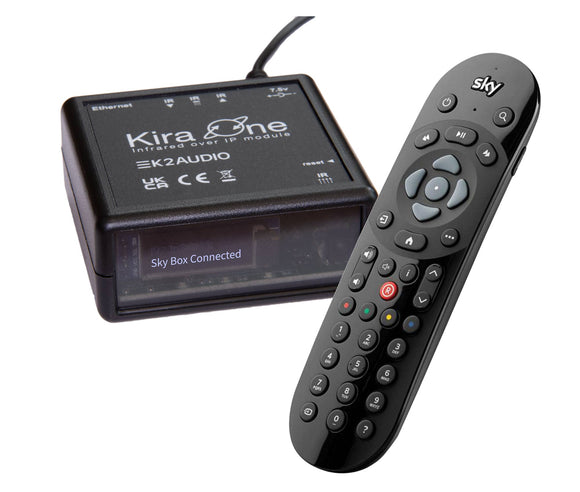 KIRAONEQ Networked IR Control for up to 10 Sky HD and Sky Q Systems including Sky Q remote