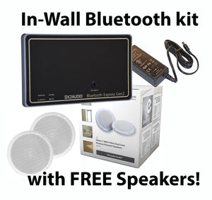 KLABXBG2F Gen2 Bluetooth with front line input In Wall Amplifier kit Inc PSU and a FREE pair of Loudspeakers