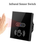 Infrared non contact no touch gesture on/off Wall Light Switch Black
