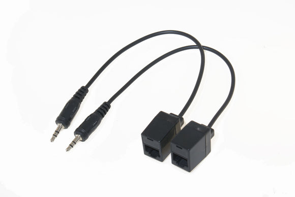 Stereo Audio Over CAT5 CAT6 Cable Extender 100m 3.5mm Jack No Power Required Black (per Pair) C5AUDIO - k2audio